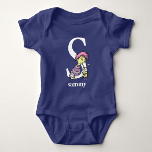 Dr. Seuss's ABC: Letter S - White | Add Your Name Baby Bodysuit