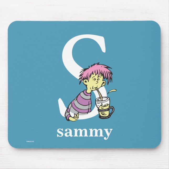 Dr. Seuss's ABC: Letter S - White | Add Your Name Mouse Pad (Front)