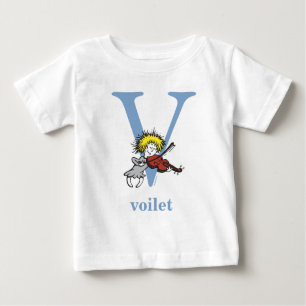 Dr. Seuss's ABC: Letter V - Blue   Add Your Name Baby T-Shirt