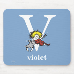 Dr. Seuss's ABC: Letter V - White Add Your Name Mouse Pad
