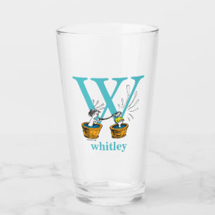Dr. Seuss's ABC: Letter W - Blue   Add Your Name Glass