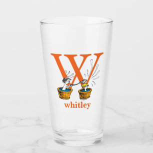 Dr. Seuss's ABC: Letter W - Orange   Add Your Name Glass