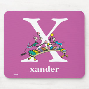 Dr. Seuss's ABC: Letter X - White Add Your Name Mouse Pad