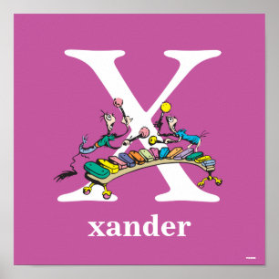 Dr. Seuss's ABC: Letter X - White   Add Your Name Poster