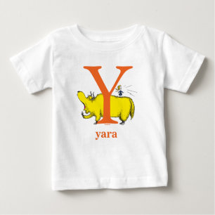 Dr. Seuss's ABC: Letter Y - Orange Add Your Name Baby T-Shirt