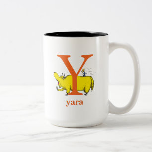 Dr. Seuss's ABC: Letter Y - Orange Add Your Name Two-Tone Coffee Mug
