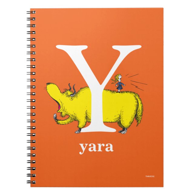 Dr. Seuss's ABC: Letter Y - White | Add Your Name Notebook (Front)
