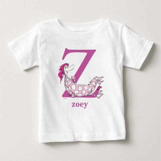 Dr. Seuss's ABC: Letter Z - Purple | Add Your Name Baby T-Shirt (Front)