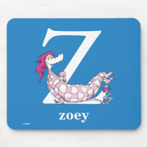 Dr. Seuss's ABC: Letter Z - White Add Your Name Mouse Pad