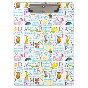 Dr. Seuss's ABC Pattern with Words Clipboard