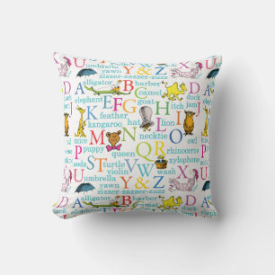 Dr. Seuss's ABC Pattern with Words Cushion