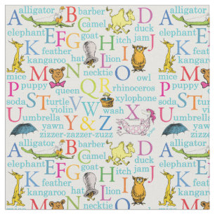 Dr. Seuss's ABC Pattern with Words Fabric
