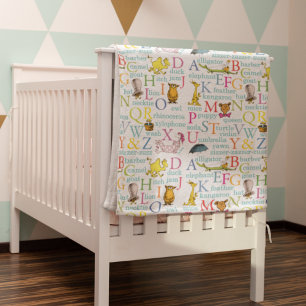 Dr. Seuss's ABC Pattern with Words Fleece Blanket