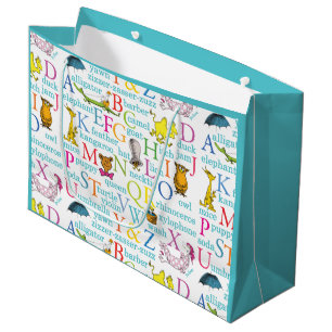 Dr. Seuss's ABC Pattern with Words Large Gift Bag