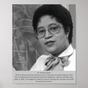 Dr. Shirley Jackson - African American Inventor Poster