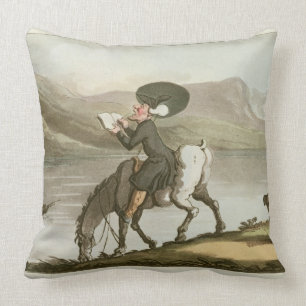 Dr. Syntax sketching the lake Cushion