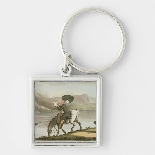 Dr. Syntax sketching the lake Key Ring (Front)
