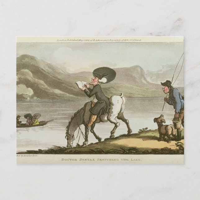 Dr. Syntax sketching the lake Postcard (Front)
