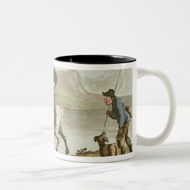 Dr. Syntax sketching the lake Two-Tone Coffee Mug (Right)
