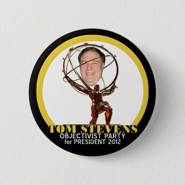 Dr, Tom Stevens for president 2012 6 Cm Round Badge (Front)
