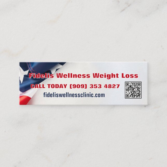 DR. Wellness Weight Loss Business Car Magnet Mini Business Card (Front)