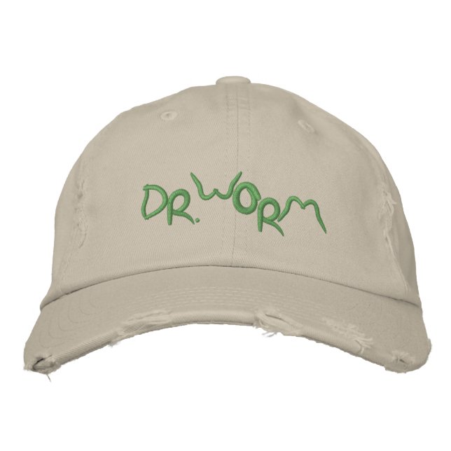 Dr Worm Embroidered Hat (Front)