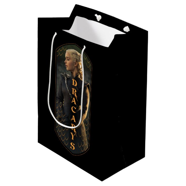 "Dracarys" Daenerys Targaryen Graphic Medium Gift Bag (Front Angled)