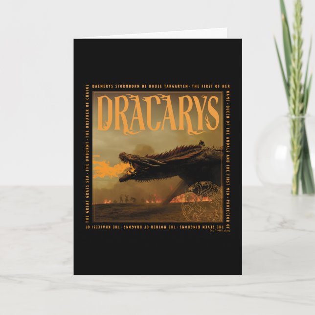 "Dracarys" Drogon Breathing Fire Graphic Card (Front)