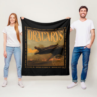 "Dracarys" Drogon Breathing Fire Graphic Fleece Blanket