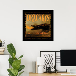 "Dracarys" Drogon Breathing Fire Graphic Poster