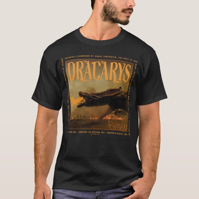 "Dracarys" Drogon Breathing Fire Graphic T-Shirt (Front)