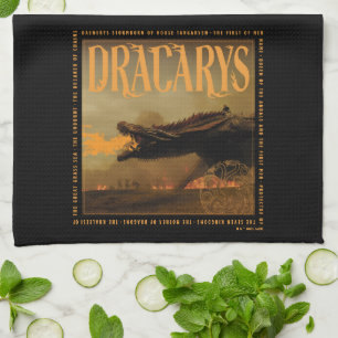 "Dracarys" Drogon Breathing Fire Graphic Tea Towel