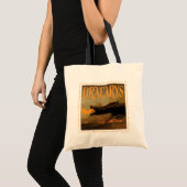 "Dracarys" Drogon Breathing Fire Graphic Tote Bag (Front (Product))
