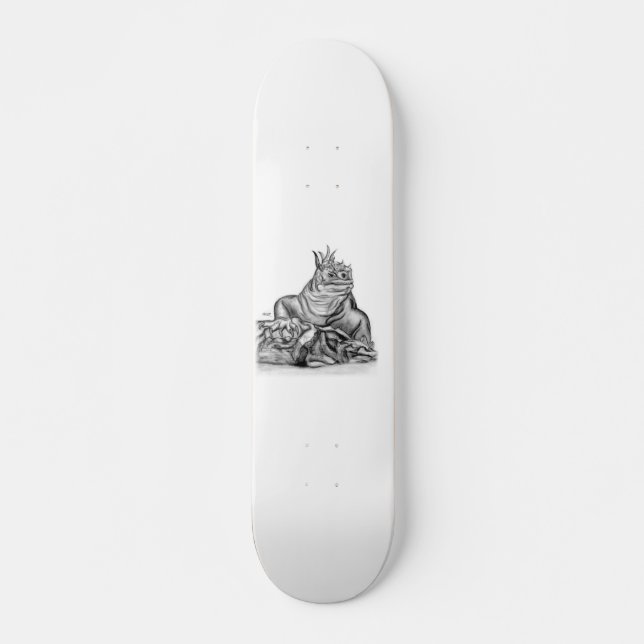 Drache am Felsen Skateboard (Front)