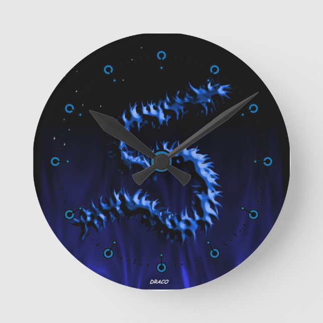 Draco Dragon Medium Clock (Front)