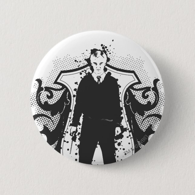 Draco Malfoy Dark Arts Design 6 Cm Round Badge (Front)