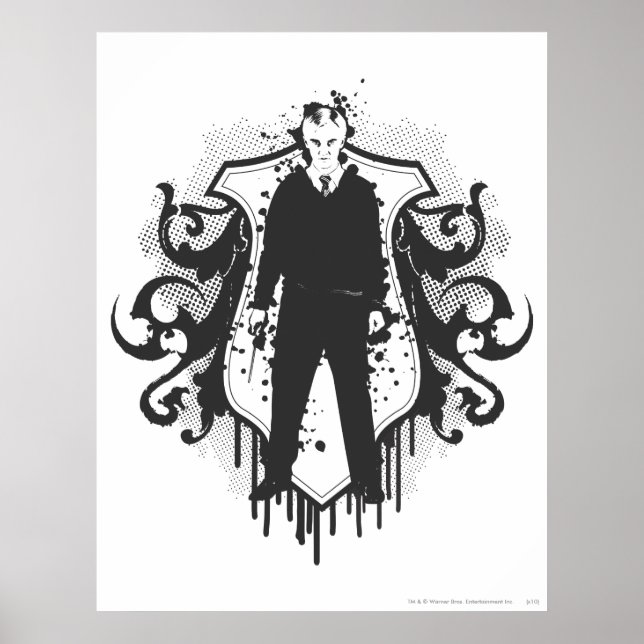 Draco Malfoy Dark Arts Design Poster (Front)