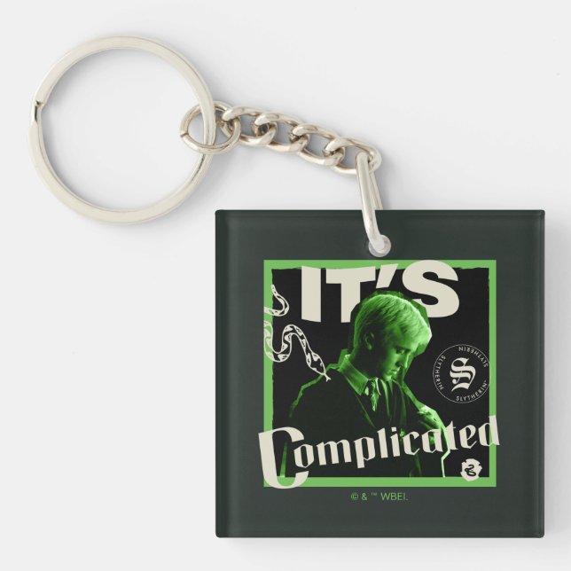 Draco Malfoy - "It's Complicated" Key Ring (Front)