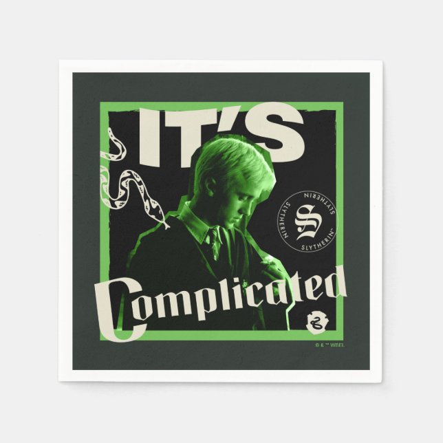 Draco Malfoy - "It's Complicated" Napkin (Front)