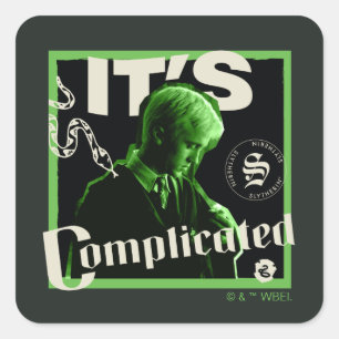 Draco Malfoy - "It's Complicated" Square Sticker