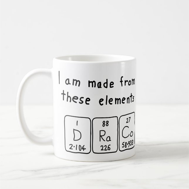 Draco periodic table name mug (Left)
