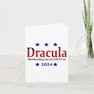 Dracula 2024 Election Sign - Funny Halloween And H Card
