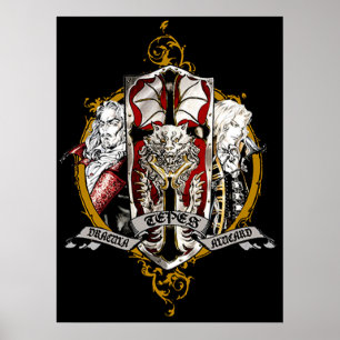 Dracula and Alucard Castlevania Game Funny Poster
