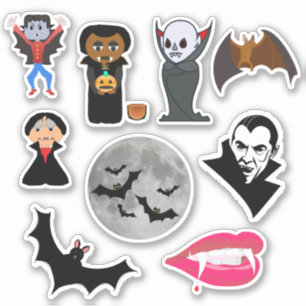 Dracula and Vampire Decal Sticker Sheets