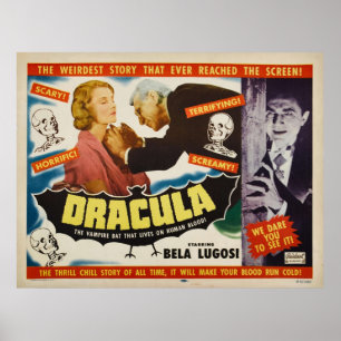 Dracula - Bela Lugosi - Horror Movie 1951 Poster