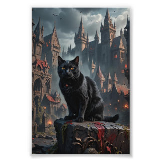 Dracula Black Cat Photo Print