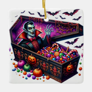 Dracula Candy Ceramic Ornament