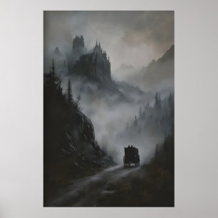 Dracula Castle Wall Art, Nosferatu Gothic Print