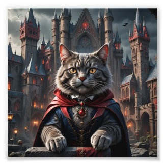 Dracula Cat Photo Print
