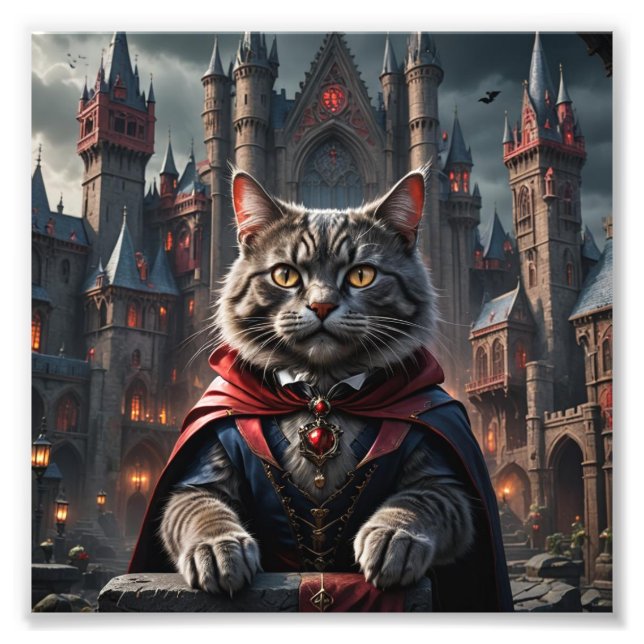 Dracula Cat Photo Print (Front)
